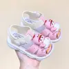 Sapatos de Verão para Meninas, Sola Macia, Antiderrapantes, Biqueira Fechada, Sapatos para Bebês e Crianças Pequenas, Malha Respirável