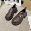 Mocasines de Cuero Suave con Suela Gruesa para Mujer 2026 Nuevo Otoño Aumentadores de Altura Estilo Británico Zapatos Pequeños de Cuero para Mujer Zapatos Negros Individuales para Mujer