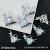 Colgante Simple de Corazón con Alas Incrustadas Encanto de Corazón Diabólico Pulsera de Cuentas DIY Collar Accesorios de Joyería de Aleación