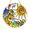 Colgante Acrílico Temu Producto Nuevo Transfronterizo Estilo Bohemio Interior Exterior Decoración Colorida Placa Redonda Acrílica