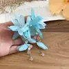 Vacaciones en Chiang Mai~Aretes Flor de Aguja de Plata Dulces y de Hada Estilo Vacacional de Moda con Diseño Único para Mujer
