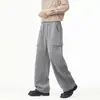 Novedad Otoño/Invierno 2026: Pantalones de Trabajo Casuales para Hombre de Punto Pesado de Pierna Recta con Jacquard de Patrón de Dinero, Modernos y Cómodos