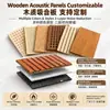 Paneles acústicos de composite cerámico-aluminio microperforados, paneles acústicos de lamas de madera perforadas, adecuados para auditorios y aulas multifuncionales, ofreciendo absorción acústica, reducción de ruido y aislamiento acústico