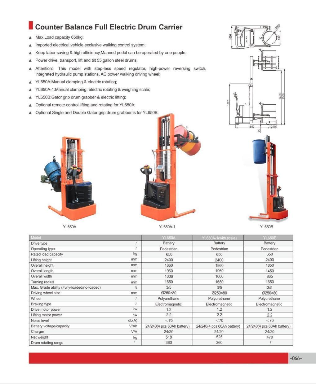 YL650步行式油桶车2