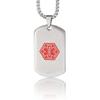 Europeu e Americano japonês e coreano Medical First Aid logotipo marca militar colar pingente personalizado moda casual titânio joias de aço fornecimento transfronteiriço