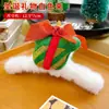 Lindo Clip de Felpa Navideño Dibujo Animado Cabeza de Santa Claus Pasador Corazón de Niña Accesorios para el Cabello Navideños Pequeño Regalo