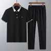 Comercio Exterior Casual Camiseta de Seda de Hielo Estilo Papá para Hombre Nueva Camisa Polo Versátil Transfronteriza de Manga Corta Conjunto Deportivo de Verano