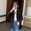 Blazer blanco para mujer 2026 principios de primavera y otoño nuevo casual de alta gama chic estilo callejero doble botonadura chaqueta pequeña