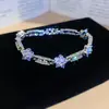 Pulsera de flor de circón microincrustado estilo francés, exquisita y versátil, sensación de alta gama, estilo nicho, joyería simple y elegante para mujer