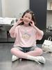 Camisetas holgadas de manga corta para niños, tops de media manga de celebridad de Internet para niñas, camisetas de moda de media manga para niños grandes, nuevos estilos de verano 2025