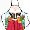 Delantal con cuello halter para comercio electrónico de comercio exterior, Delantal de cocina creativo y personalizado, Delantal popular de Oktoberfest para hombres y mujeres