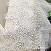 Encaje de Bordado de Malla Blanca de 25 cm Accesorios Hechos a Mano de Alta Calidad para Bricolaje Dobladillo de Vestido de Novia Ropa Lolita