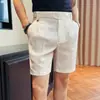 Nuevos Shorts Casuales de Lino Delgado Ajustados para Hombre Verano 2026 con Cintura Elástica de Cinco Puntos Versátiles Modernos