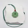 Nuevo Colgante de Cristal Estilo Chino Moda Simple Flor de Loto Candado de Paz Collar Estilo Pareja Cadena Larga para Suéter Fabricante Mayorista