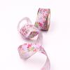 Cinta de poliéster de transferencia térmica de 25 mm * 5 m/rollo transfronteriza, serie floral pequeña, hilo, bricolaje, accesorios para el cabello hechos a mano, decoración de jardinería