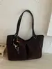 Moda de Verano 2026 Bolso de Hombro de Gran Capacidad Versión Coreana Vintage Artístico Color Sólido Estilo Universitario Bolso Tote para Mujer