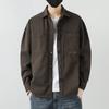 Camisa de Algodão Masculina Primavera Nova Moda Solta Casual Jaqueta Juventude Roupa de Trabalho Lavada Versátil Moda Camisa para Homens
