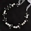 Acessórios de cabelo de noiva mais vendidos transfronteiriços, tiara de flor de pérola, pente de cabelo feito à mão, conjunto de grampos e palitos de cabelo para fotografia de viagem de casamento