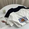 Ins estilo coreano estampado de pera manga corta para mujer estilo ins verano simple algodón puro reductor de edad estudiante camiseta capa base