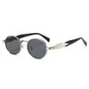 Elegantes Gafas de Sol Metálicas Ovaladas para Mujer, Gafas de Sol de Alta Gama Tendencia Ins Estilo Hip-hop Street para Hombre, Gafas de Sol Transfronterizas Europeas y Americanas