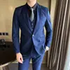 Traje de novio traje hombres tres piezas corte slim coreano negocios profesional formal vestido de boda traje traje de padrino