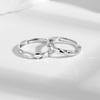 999 Sterling Silver Simples Amor Casal Anel Feminino Masculino Par de High-end Sense Fashion Student Plain Circle Ring Gravável