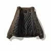 Yidao Roupas Vintage 2026 Inverno Novo Japonês Retrô Bolso Grande Gola Alta Espessada Quente Acolchoada Jaqueta de Trabalho Masculina