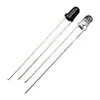 Tubo emissor infravermelho de cabeça redonda 3mm em estoque 850/940 tubo emissor com pinos longos e curtos, tubo emissor sensível a sensor personalizável