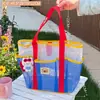 Bolsa de Gelatina Fofa de Desenho Animado Original Tengyi, Bolsa de Mão Versátil para Meninas, Bolsa de Praia para Viagem, Bolsa Transparente para Litoral, Atacado