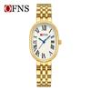 Reloj de Cuarzo O'Fanni Venta Caliente Esfera Ovalada Graduada Romana Reloj de Pulsera para Mujer Reloj de Cuarzo de Moda Vintage