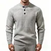 Estilo transfronterizo, suéter de punto abotonado para hombre, moda otoño/invierno, suéter sencillo sin botones, top de punto moderno, capa base