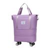 Bolsa de Fitness Viaje de Negocios Doble Capa Expandible Gran Capacidad Bolsa de Equipaje Almacenamiento Ruedas Universales Separación Seco y Húmedo Bolsa para Viajes Cortos