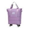 Bolsa de Fitness Viaje de Negocios Doble Capa Expandible Gran Capacidad Bolsa de Equipaje Almacenamiento Ruedas Universales Separación Seco y Húmedo Bolsa para Viajes Cortos