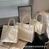 2025 Nueva Bolsa de Letras Bolsa Tote de Fieltro Estilo Similar Douyin Xiaohongshu Hombro Bolso de Mano para Niñas Bolsa de Gran Capacidad