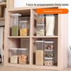 Personalizado Latas seladas Cozinha Doméstica Grau Alimentício Transparente Produtos Secos Tanques de Armazenamento de Plástico