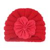 Ins Nuevo Sombrero de Punto Cálido de Otoño e Invierno para Niños Europeos y Americanos Sombrero de Flor de Moda para Bebé