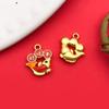 Colgante Danza del León Año Nuevo Mixto Estilo Chino Bestia Traga Oro Aceite DIY Accesorios de Joyería Colgante Llavero Material