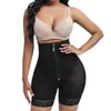 Calça Modeladora Plus Size Europeia e Americana para Afinar e Levantar o Bumbum, Compressão em Camada Dupla, Botão de Pressão, Cintura Alta, Formato de Pêssego, Controle de Barriga