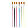 Pincéis de Nylon Ponta Chata Transfronteiriços para Pintura Infantil, Bonecos de Gesso, Tinta Acrílica, Canetas de Contorno e Detalhes Atacado