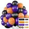 Balões de Decoração de Halloween Transfronteiriços 30 Peças Glitter Metálico Festival Fantasma de Halloween Conjunto Amazon Balões a Vácuo