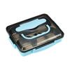 Lonchera de acero inoxidable 304, lonchera aislante para estudiantes, plato cuadrado de comida rápida, lonchera con compartimento multiusos, lonchera para trabajadores de oficina