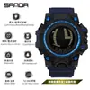 Sanda Temu Reloj Más Vendido Multifuncional Unisex Esfera Grande Reloj Deportivo Resistente al Agua Muñequera Pantalla Desplazable Reloj Electrónico