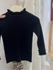 Suéter de orejas de niña para otoño e invierno, suéter de punto de cuello alto medio para niña, camisa de base cerosa suave para niña
