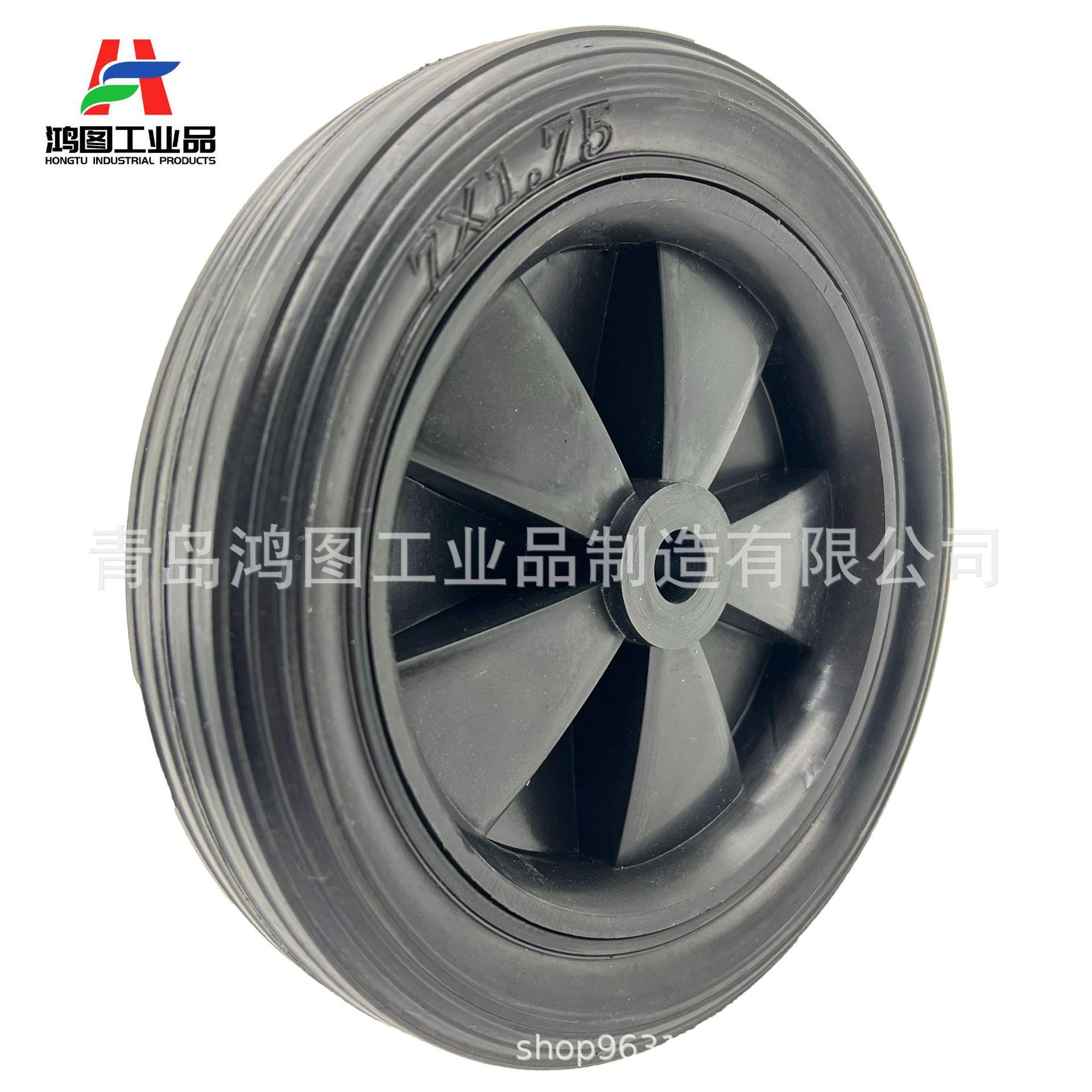 7x1.75顺纹橡胶实心轮 (5)