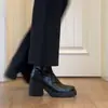 Botines de Tobillo Gruesos Cuadrados Vintage con Forro de Felpa Otoño/Invierno 2026 Botas Cortas de Algodón Elegantes Delgadas de Tacón Alto
