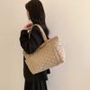 Bolsa de Algodón para Mujer 2024 Nueva Llegada Corea del Sur Bolso Tote Portátil Rómbico Bolsa Ligera de Plumón Bolsa Grande de Nailon Bolsa General Bolsa de Hombro