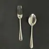 Cuchara de Acero Inoxidable Hogareña para Comer Sandía Cuchara Delgada Set de Postre Tenedor de Fruta Tenedor Occidental Cuchara Tenedor y Cuchara Cuchara de Perla