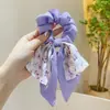 Anillo para el Cabello de Cinta Floral de Doble Capa Pequeño Fresco de Primavera y Verano Anillo de Intestino Delgado para Estudiantes y Adultos con Cola de Caballo Que No Daña el Cabello Accesorios para el Cabello de Anillo de Intestino Delgado