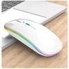 Mouse inalámbrico de carga Bluetooth 5.0 de modo dual 2.4G Bluetooth de modo dual pequeño luminoso con sonido función de ratón para Apple