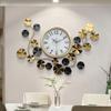 Reloj nórdico de moda para sala de estar, moderno, minimalista, decorativo para el hogar, reloj de pared rojo, creativo, para restaurante, venta al por mayor